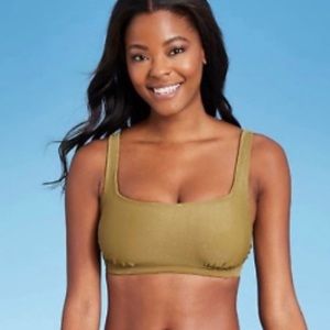 xhilaration green sparkle bikini - NWOT